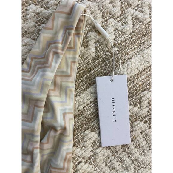 Nirvanic Bikini Set XS S Deia Top Bottom One Shoulder Eco Seashell Swim Swimsuit - Picture 4 of 7